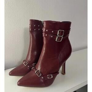 burgundy boots